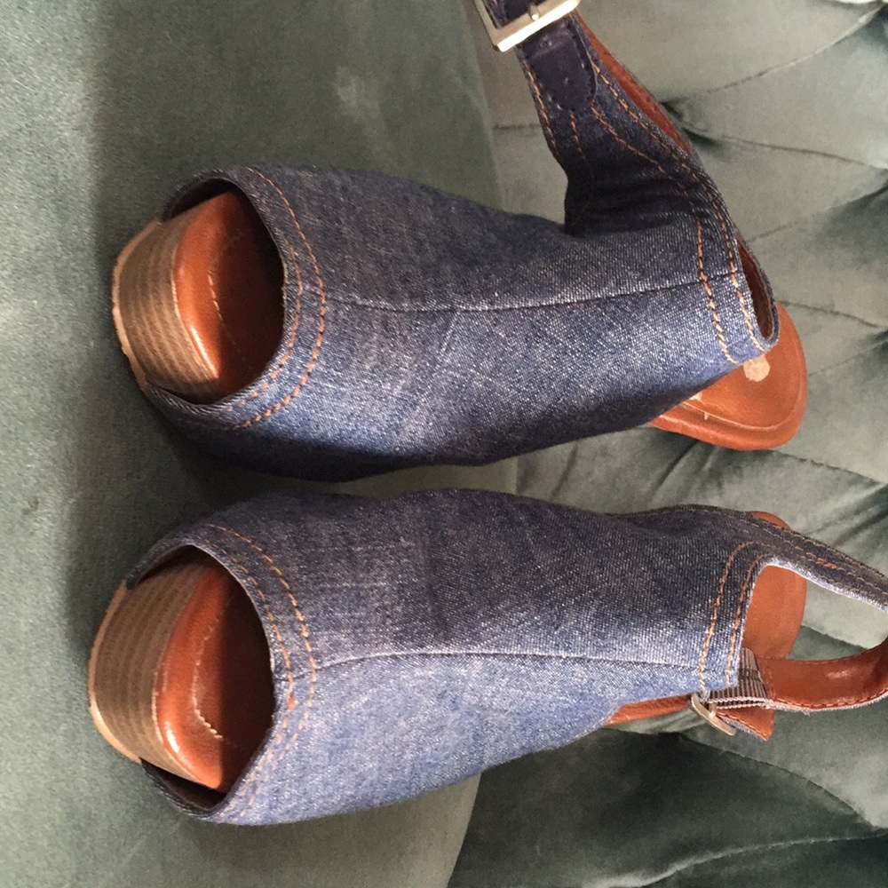 Jean high heels